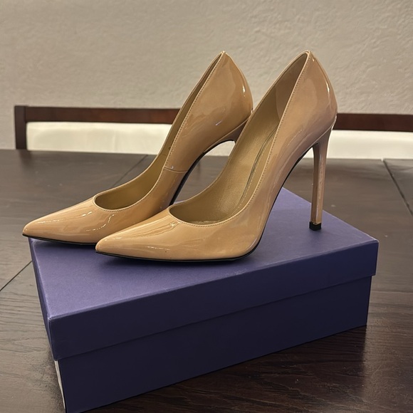 Stuart Weitzman Adobe Aniline patent leather nude - Picture 2 of 4